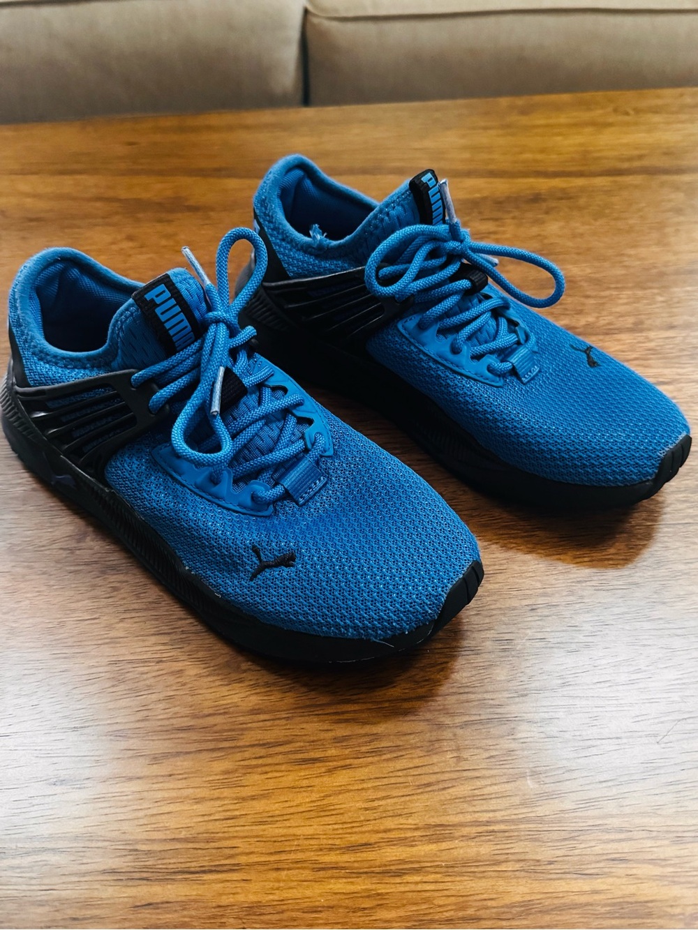 PUMA Pacer Future Knit Blue Black Sneakers Women’s Size 5C / EU 37